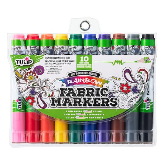 Tulip® Fabric Markers®, Brush Tip Rainbow